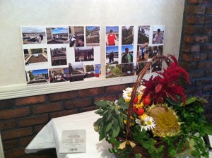 Display table at MARC's annual meeting: Middletown Garden Club made the arrangement from rooftop crops!